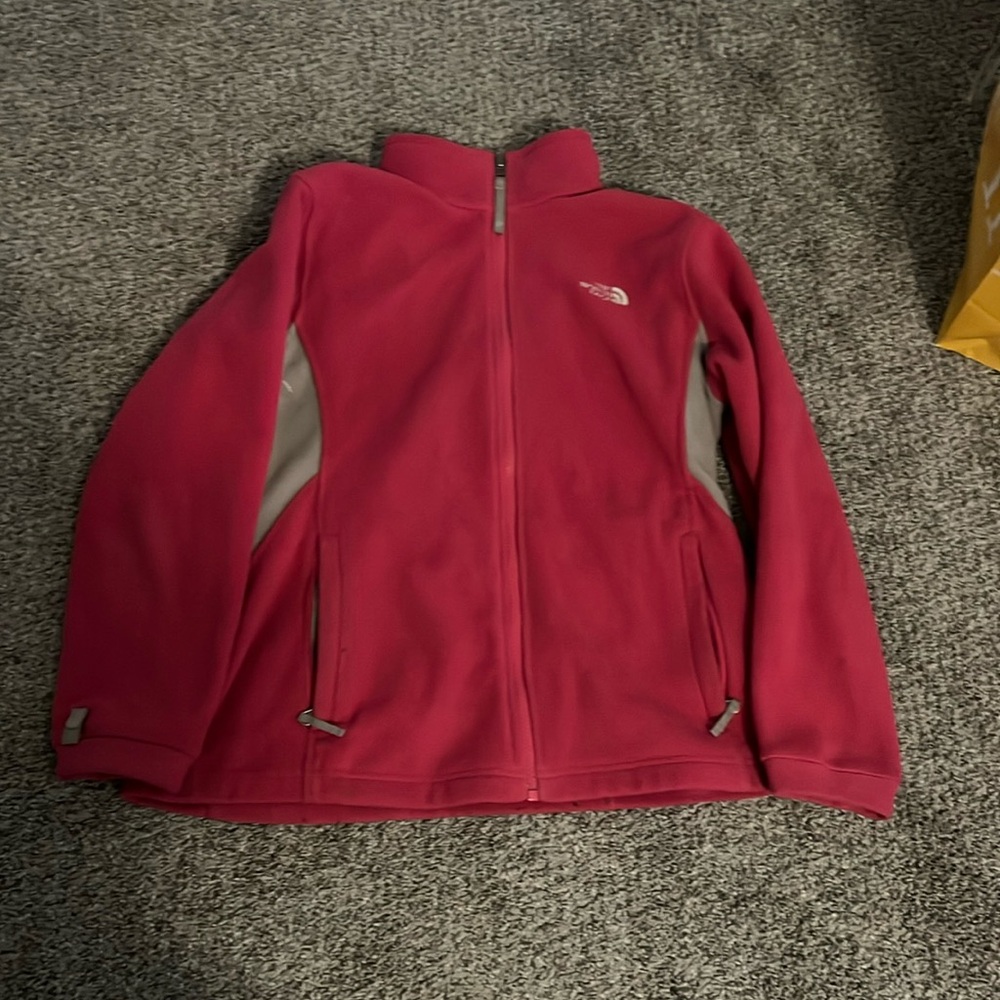 Pink north face girls size xl